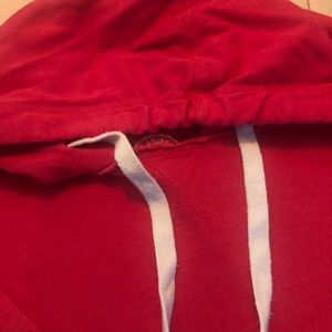 Juniors Medium Hooded sweatshirt by Sonoma. Salmon color.